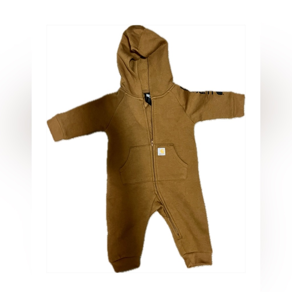 Carhartt Baby Boys' Long-Sleeve Zip-Front Hooded Coverall